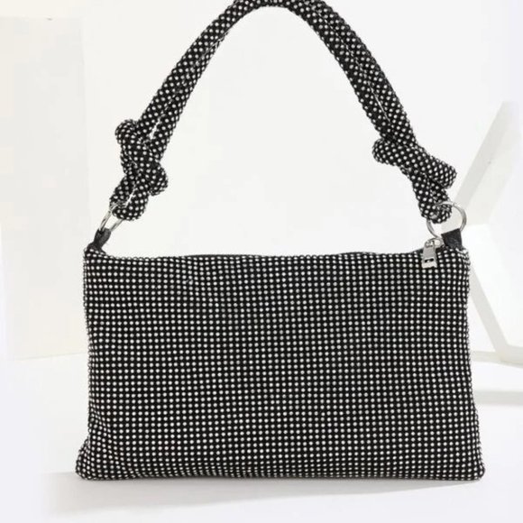 Rhinestone Decor Knot Detail Clutch Bag - Picture 5 of 8